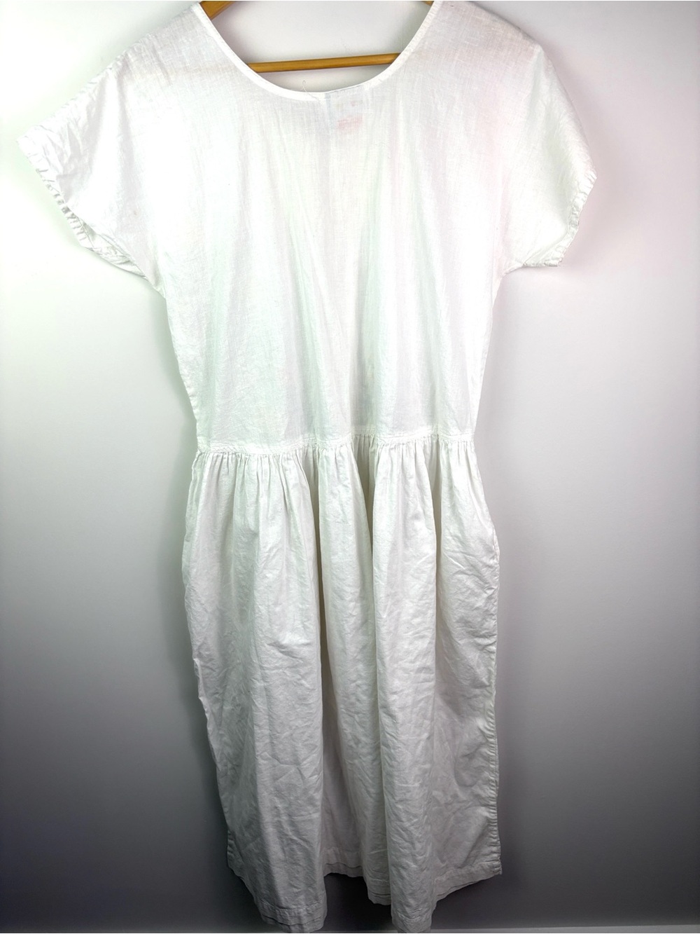 Vintage Jessica 100% cotton White Embroidered Floral Button-Front Midi size M/L - Picture 2 of 10